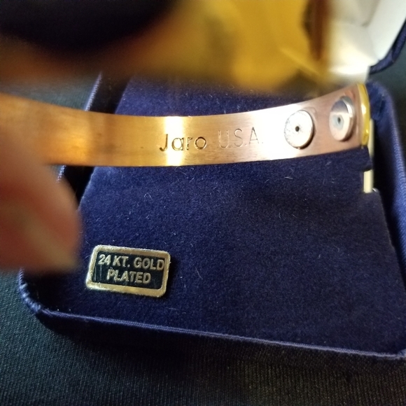 Jaro Genuine Copper 24k Gold Plated Copper Magnetic Sportband NIB - Picture 5 of 8